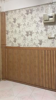 Product Review of 10M*45CM Fluted Panel Wallpaper PVC Wallpaper Self Adhesive Wall Decoration Wood Panel Pattern Background Sticker from A**a 0