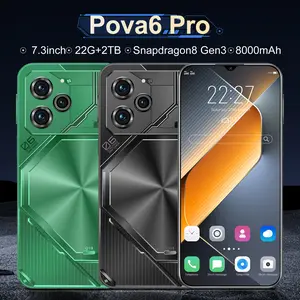 Handphone Pova 6 Pro Baru Original Ponsel Pintar 4G/5G RAM 16GB+1TB 7,5 Inci Kamera HD Telepon