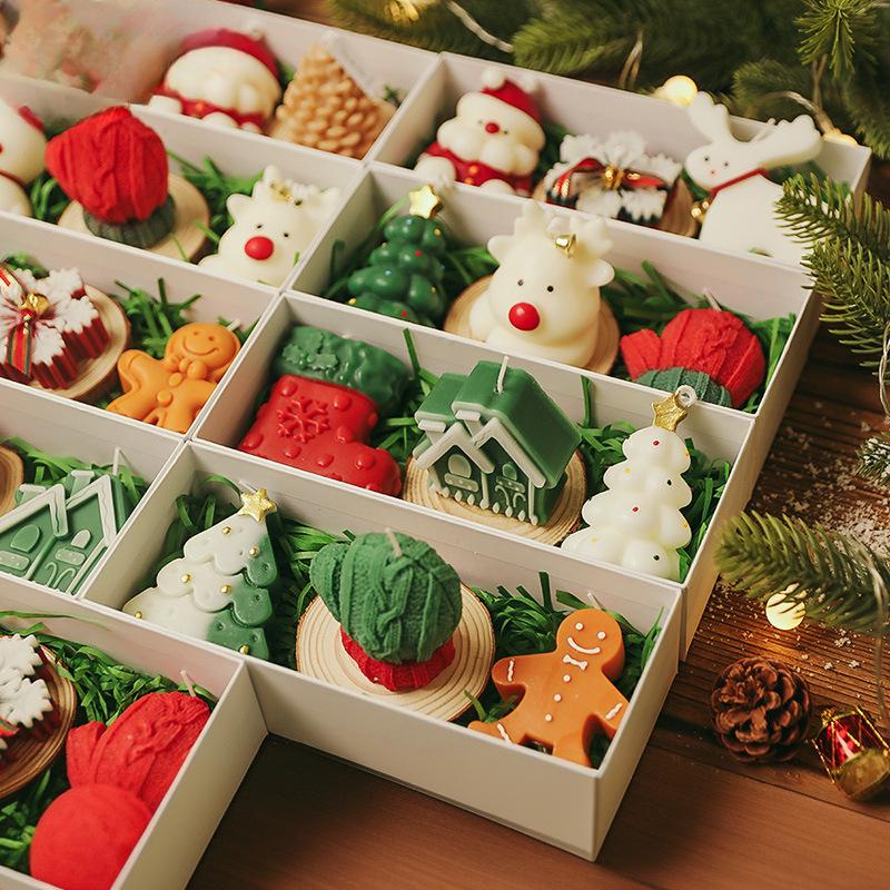 Set quà tặng nến thơm Noel Combo giáng sinh 3 loại nến thơm Món quà giáng sinh ý nghĩa cho bạn bè Nến thơm Nến sáp cho gia đình