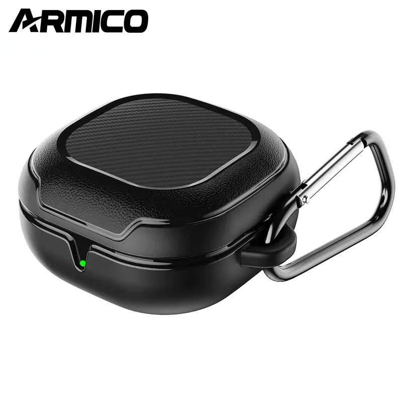 ARMICO-ốp lưng sang trọng với kết cấu da cho Samsung Galaxy Buds 2 Pro, ốp lưng cho Samsung Buds2 Buds 2, ốp lưng Galaxy Buds Live Pro Funda