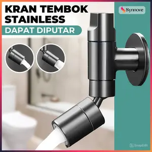 Kran Air Tembok Minimalis Kran Air 1/2 Inch Wastafel Keran Air Taman Bathroom Kran Wudhu Baja Tahan Karat