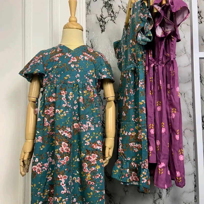 (DASTER IBU DAN ANAK COUPLE  MODEL KIMONO) Dress Rumah Baju Main Bahan Rayon Viscose Adem dan Lembut Busui Friendly [Harga Satuan] 2