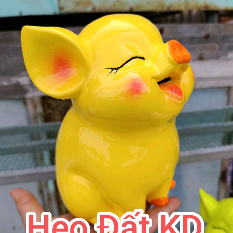 Heo tiết kiệm : Heo Cười lung linh , ống heo tiết kiệm lỗ miệng may mắn chất liệu Thạch Cao , heo đất, lợn đất, heo đất Khánh Duy, ống heo tiết kiệm đựng tiền , chứa 800 tờ Ống Tiết Kiệm lợn tiết kiệm KD 7