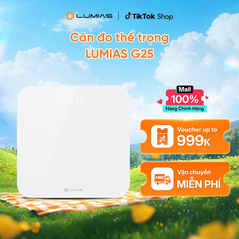 Cân điện tử Lumias Scale G25 - Tối đa 180kg, tối thiểu 0.1kg, Công nghệ Step-On…