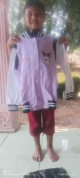 Product Review of Jaket Anak Perempuan KUROMI Varsity Model dengan Kancing Pengencang, Cocok untuk Musim Semua - 2-12 Tahun - Fashion, Pakaian from @**5 1