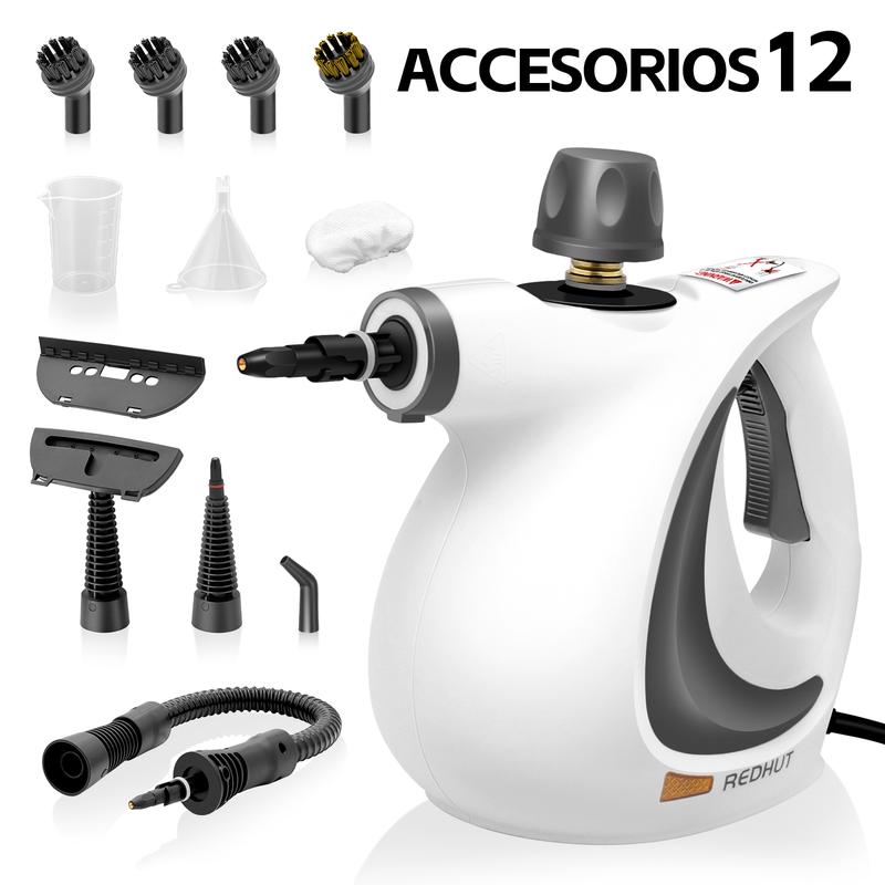 REDHUT Limpiador a Vapor Portátil con 12 Accesorios, Alta Presión y Ecológico, Limpieza Profunda y Desodorizante para el Hogar, Cocina y Baño - Foto 1