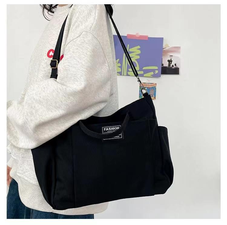 Product Introduction of Túi Vải Tote Nhật Bản, Dày Dặn, Nhiều Ngăn, Phong Cách Thường Ngày Thích Hợp Cho Học Sinh, Có Thể Mang Theo Bằng Tay Hoặc Đeo Một Bên Vai, Túi Đeo Chéo, Lý Tưởng Cho Trường Học, Thiết Kế Đơn Giản 11