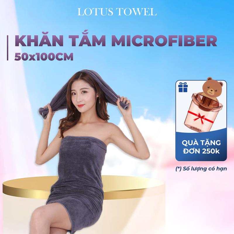  Khăn Tắm Nhỡ Spa 50x100cm LOTUS TOWEL Hoàn Toàn từ Microfiber Cao Cấp Mềm Mịn Thấm Hút Không Ra Màu 