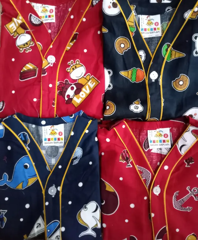 BAJU TIDUR PIYAMA BAGANSIAPIAPI COUPLE MOTIF NAVY/MERAH/MIX/BATIK Katun 0