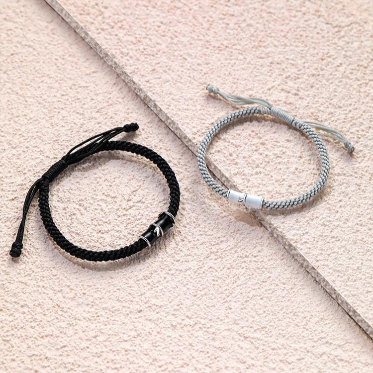 Vòng Tay Cặp Đôi, Chất Liệu Tre, Dành Cho Nam Và Nữ, Thiết Kế Độc Đáo Phong Cách Instagram, Bện Tròn, Hợp Xu hướng, Thích Hợp Cho Học Sinh, Quà Lưu Niệm Phụ Kiện Móc Khoá Móc Khóa Móc Chìa Khoá 3