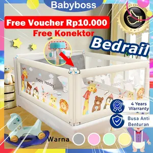 【Pemasangan Tanpa Pengeboran】Bedrail Pagar Kasur Pengaman Bayi Baby Safye Bedrail Pagar Kasur 180X200 Kasur