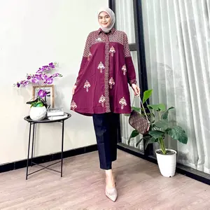 TUNIK MAHKOTA KAWUNG OVERSIZE // LD 110 120 130// RAYON PREMIUM TEBAL HALUS