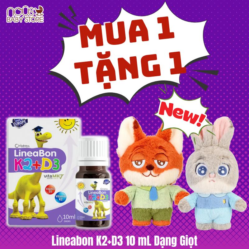   Mua 1 tặng 1  khi mua 1 lọ thực phẩm chức năng Lineabon K2+D3 10ml cho bé - Lineabon D3K2 giọt 10mL 