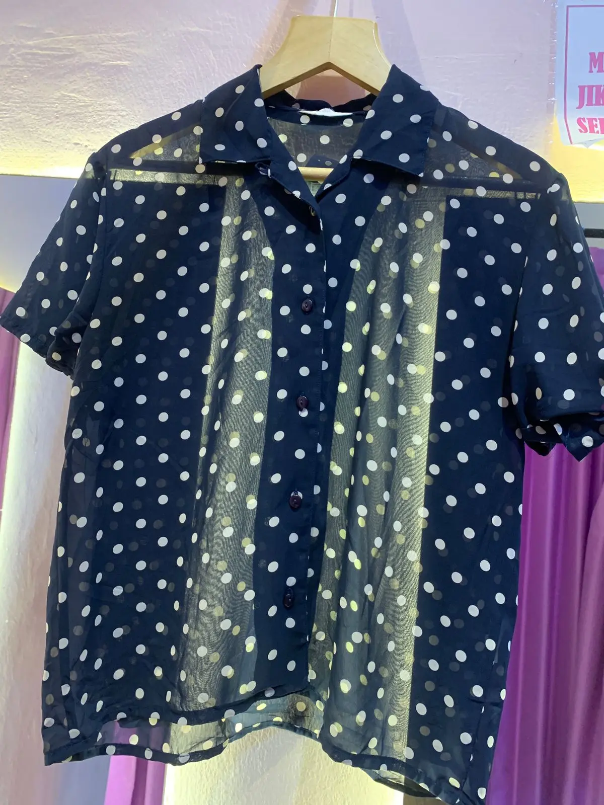 BajuGending- Blouse Mitif polkadot Bahan Sifon