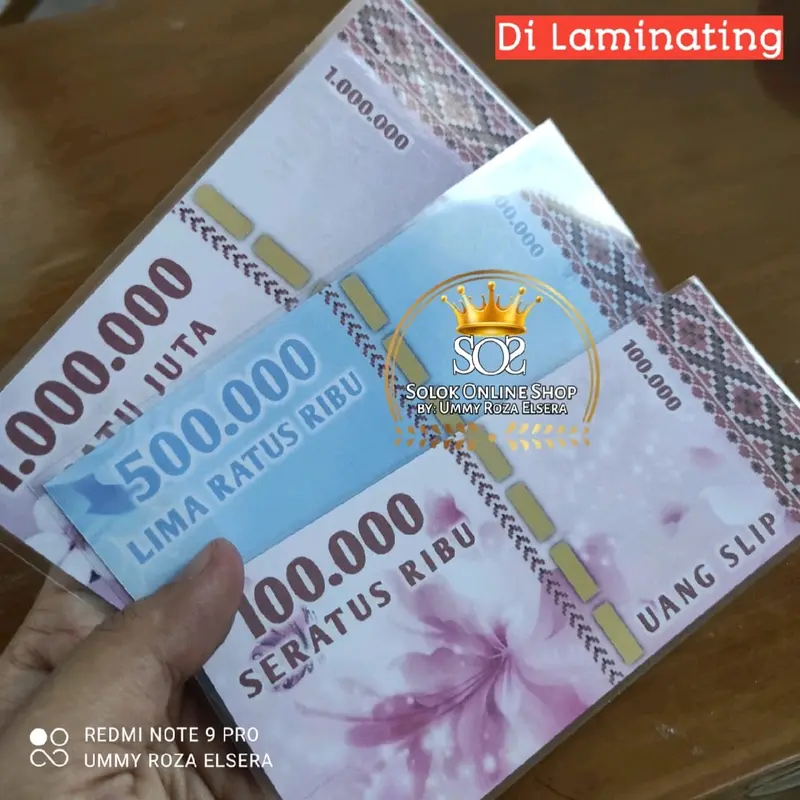 UANG BUDGETING | MONEY SLIP PROPERTY | UANG SLIP LAMINATING BISA MASUK DALAM ZIPLOCK BINDER 0