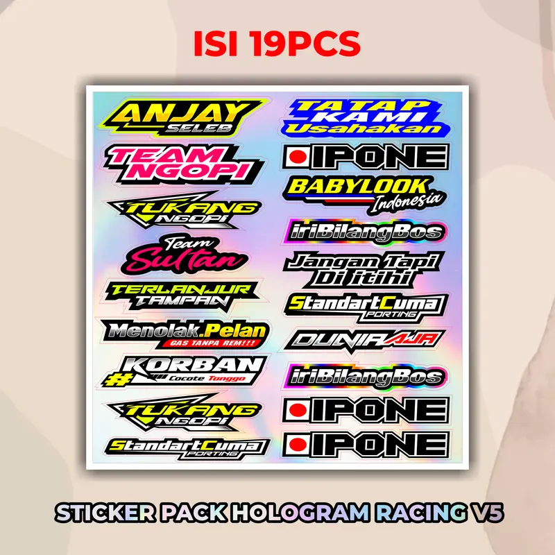 STICKER PACK HOLOGRAM RACING V5 0