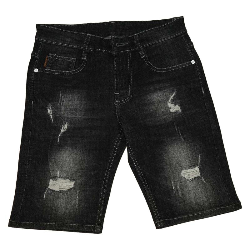 R-36 Quần Jean Nam Sọt Co Giãn Xám Đen Rách