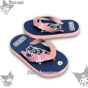 Sandal jepit anak perempuan - sandal KUROMI dan sandal LABUBU bahan karet empuk