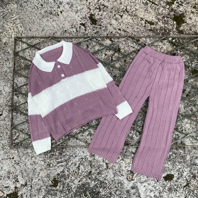 Dibaa Kids - Setelan Kulot Tarisa Rajut Anak - Setelan Kulot Anak Perempuan - Sweater Rajut Terbaru Cardigan Anak 2 -12 Tahun By Dibaa 0