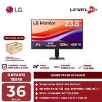 Gambar Monitor LED LG 24U411 24" IPS 1080p FHD 120Hz VGA HDMI Vesa 100x100mm 1ms with 4 Side Borderless - LED Monitor LG 24U411A-B 24" 120HZ Borderless dari Level99Store Kota Surabaya 1 Tokopedia