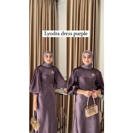 ANESKA-FUJI DRESS SATIN SILK PREMIUM ONESET DRESS WANITA CANTIK MEWAH KONDANGAN 4