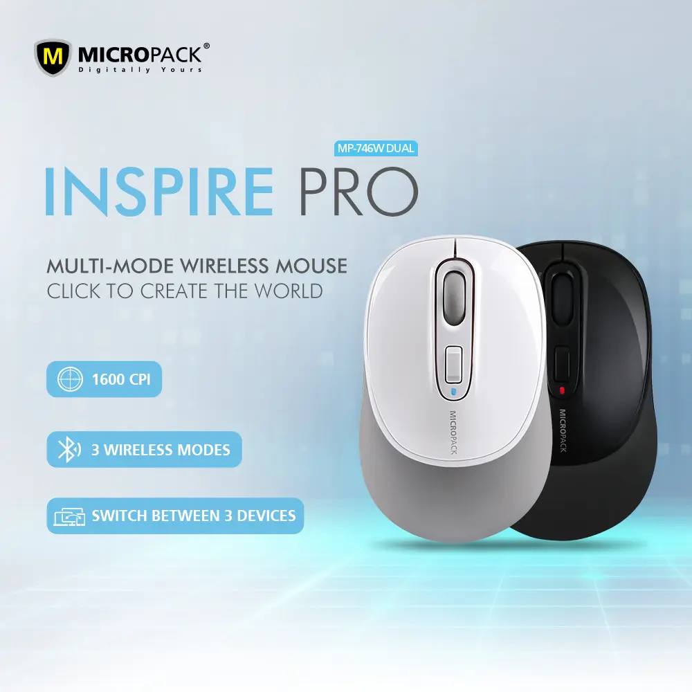 Three Modes Bluetooth USB Wireless Mouse MP-746W