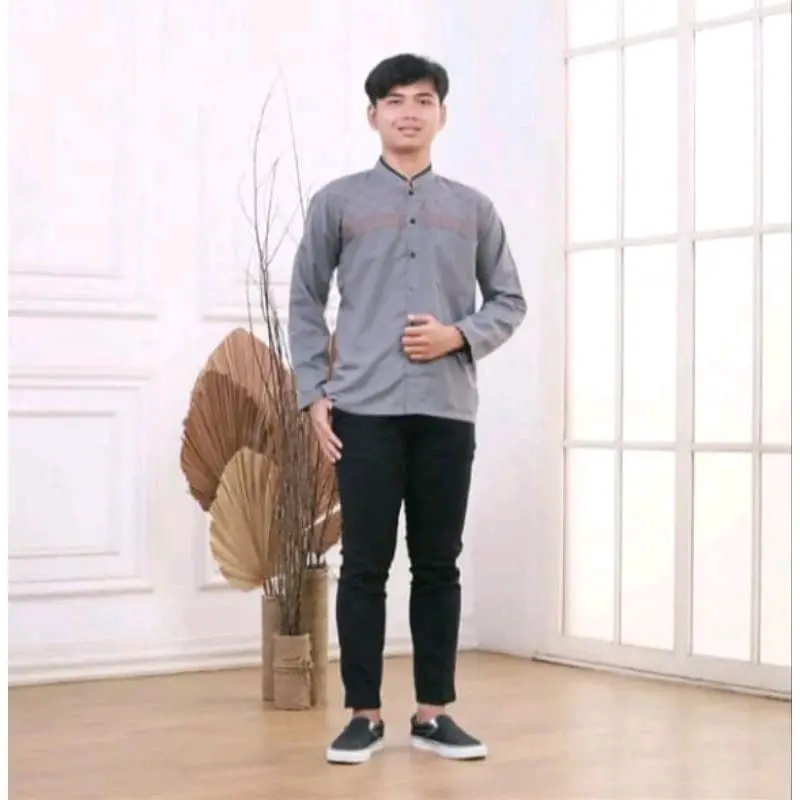 Baju koko motif bordir jasuke lengan panjang 4