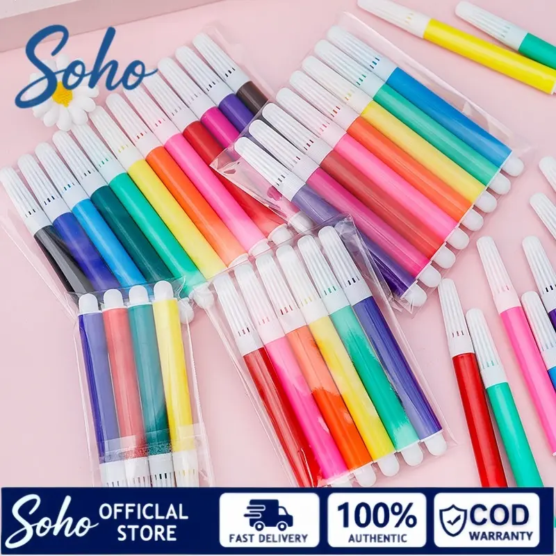 Spidol Pensil Warna Mini 6 Pcs 8 Pcs Ukuran 8.8cm-9cm