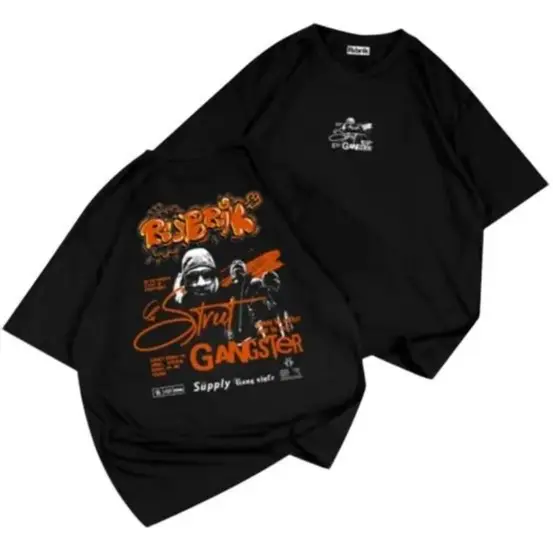 KAOS DISTRI PREMIUM GAMBAR BELAKANG BAHAN COTTON CARDET 24S TEBAL SABLON PLASTISOL SIZE M L XL