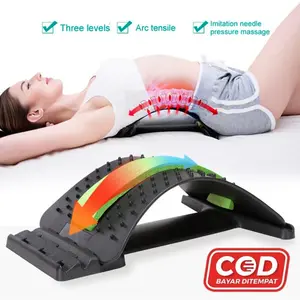 COD Papan Lumbar Alat Regangan Lumbar Versi Upgrade dengan Tiga Tingkat & Teknik Tekan Massage untuk Bantuan Postur Olahraga