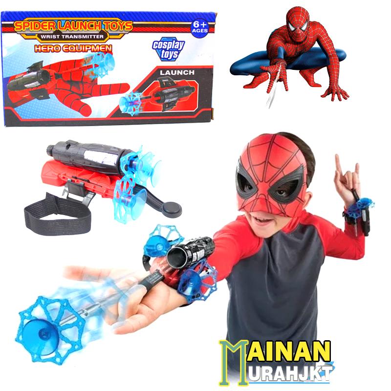 Mainan anak tembak tembakan sarung tangan action figure super hero spiderman Toy 3