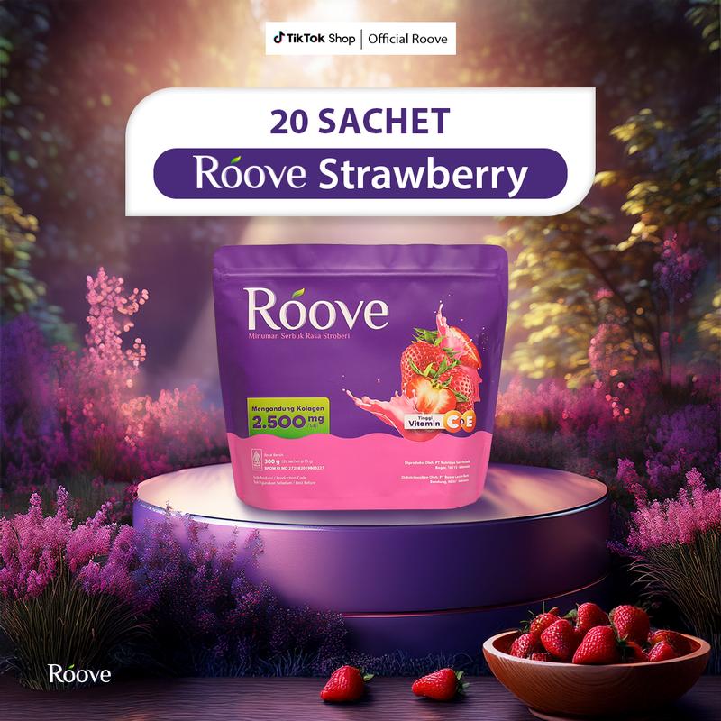 Roove Collagen Drink 20 Sachet Best Deal - Minuman Kolagen Rasa Blueberry 3