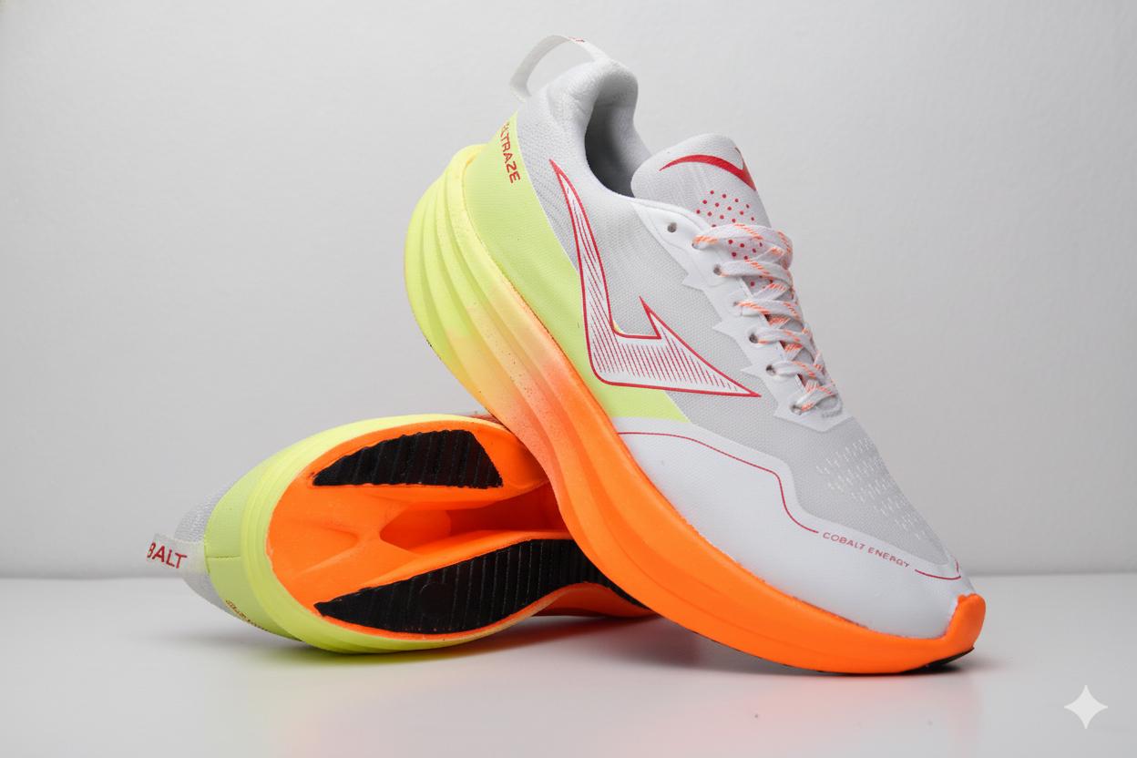 Sepatu Altraze - Sepatu Sneakers Kasual Pria Wanita Sporty Sepatu Olahraga Lari Running Altraze White Stabilo Orange