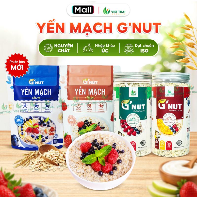 Yến mạch G'Nut Tươi Nguyên Chất Cán Vỡ / Cán Dẹp Chất Lượng Làm Bánh/Hạt Ngũ…