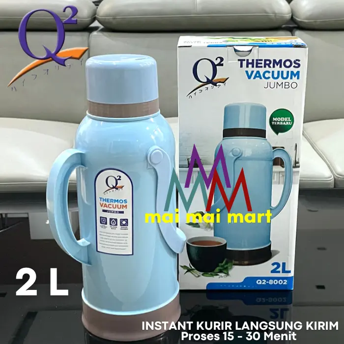 TERMOS Air Panas Dingin JUMBO 2 Liter Tumbler Q2 8002 Packing Bubble Wrap - Vacuum