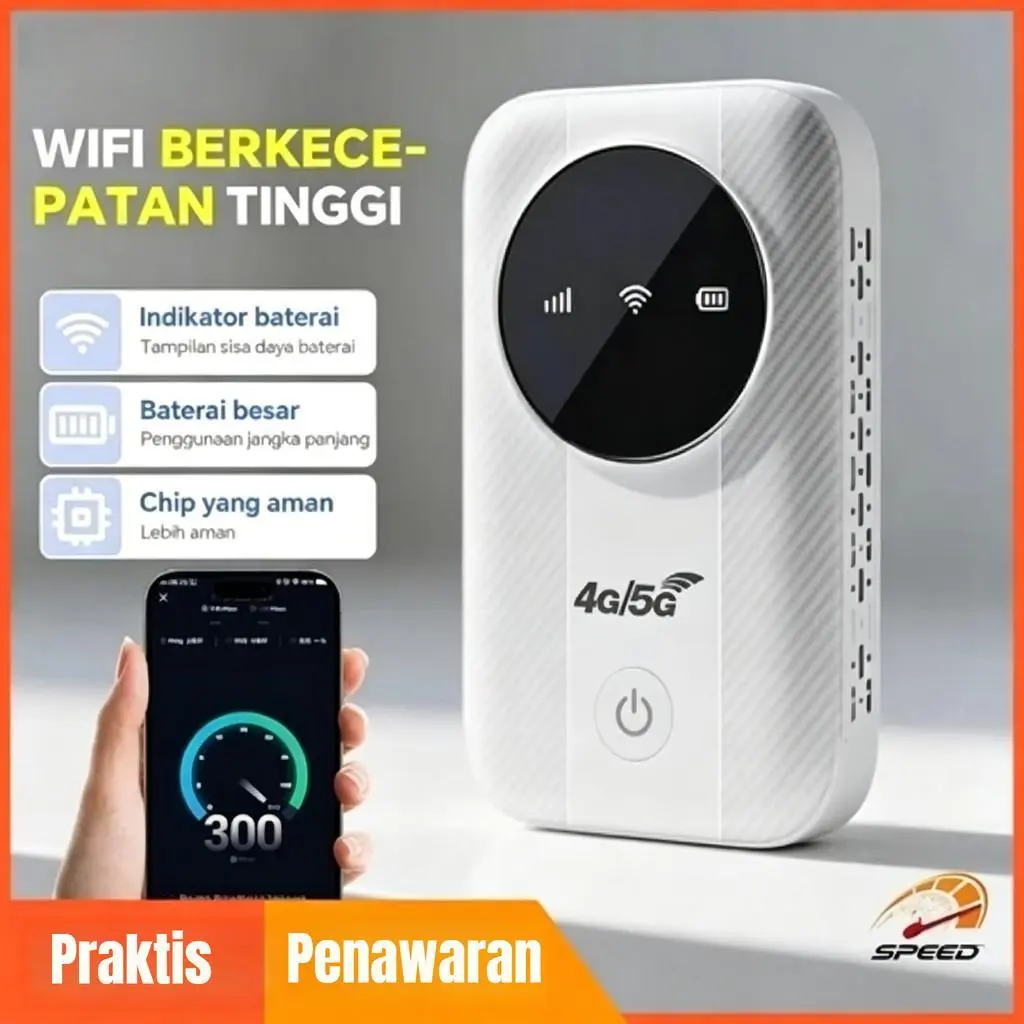 【Garansi 1 tahun】Wireless Router 4G/5G LTE Mini Modem 300Mbps UNLOCK ALL OPERATOR Mobile Broadband WiFi Support 10 Devices