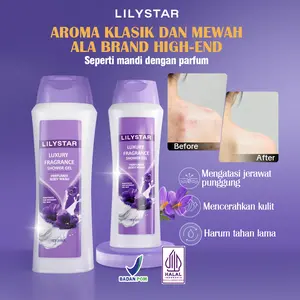 [BPOM] Sabun Mandi Aroma Parfum Lilystar – Parfum Premium, Melembapkan & Membersihkan Mendalam, 300ml/botol