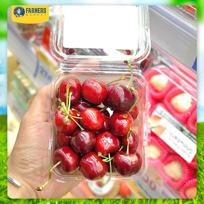 [Trái cây nhập khẩu] Cherry đỏ Mỹ size 10 - Cherry đầu mùa, ngọt xen lẫn chua, cứng trái cuống xanh 1