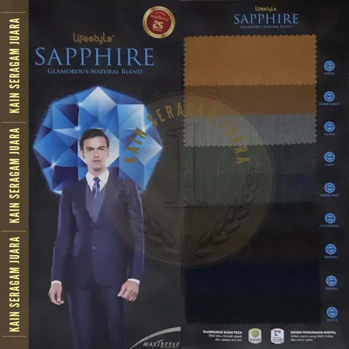 Terlaris Kain Seragam Sapphire blazer setelan jas pesta Maxistyle per 10 cm