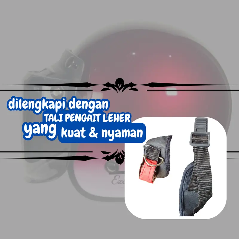 HELM BOGO ANAK SNI JUNIOR Full Leher Free Kaca FLAT UNTUK ANAK USIA 5-12 TAHUN 5