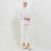 Gambar MFMW Milo Atasan Blouse Broken White Motif Bunga - L dari MFMW Shop Kota Bandung 4 Tokopedia