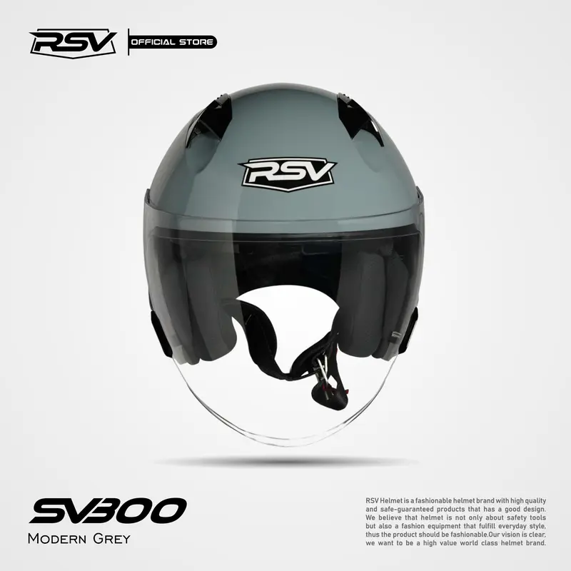 HELM Half face RSV SV300 MODERN GREY Motorcycle 2