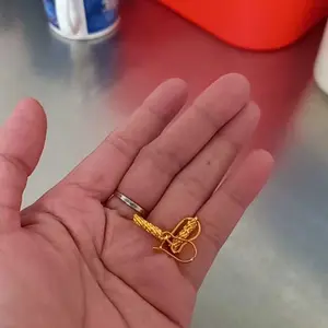 Anting Bambu Dewasa Perak 925 Lapis Emas Asli