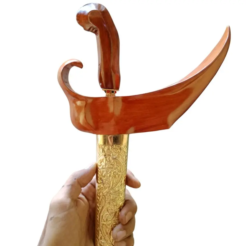 Warangka Ladrang Solo Finishing Coklat Lengkap Dengan Cincin Dan Pegangan Lubang Bantu Nyaman Dan Aman