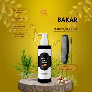 MINYAK KEMIRI BAKAR 100ML TANPA CAMPURAN MEMBANTU  PELEBAT RAMBUT RONTOK KEBOTAKAN UBANAN TIPIS
