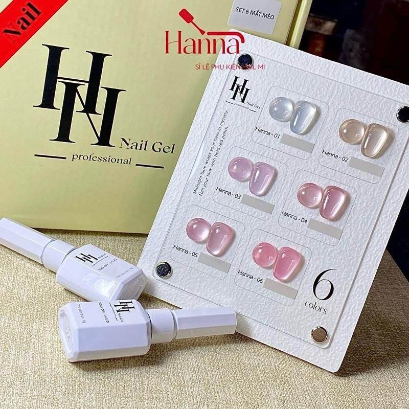  Set sơn gel mắt mèo Nước,cực quang kim cương Hotrend 6 màu HN GEL - Làm nail 