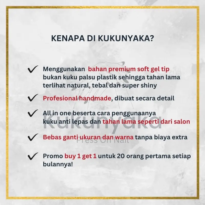 Press On Nails Glass Nails Deep Maroon / Press On Nails Glass Nails Vampire Blood/ Kuku Palsu Glass Nails Deep Maroon 1