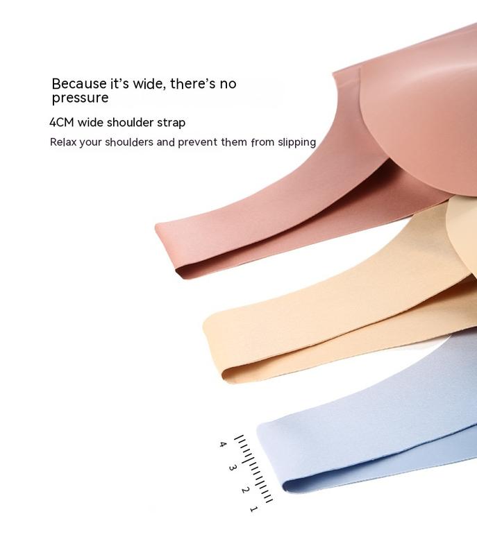 Product Introduction of Internet Celebrity Designer Hot Seamless Underwear Breast Holding Adjustable Bra Set Wireless Small Chest Push up and Anti-Sagging Sexy Bra Female Summer 12