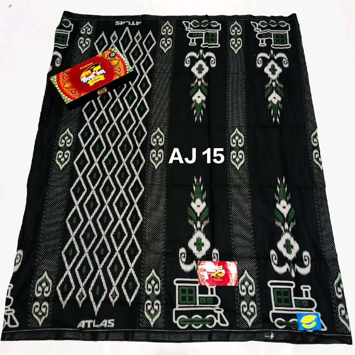 SARUNG JUNIOR ANAK ATLAS WADIMOR SAPPHIRE AL SAMSI TERBARU KARTUN  Hitam Muslim Motif Santri