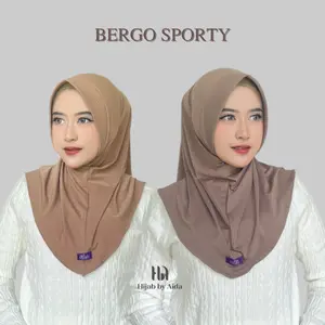 Hijab Bergo Sporty Menutup Dada / Jilbab Olahraga Ukuran M